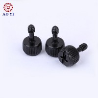 China factory customized black knurled aluminium thumb screws