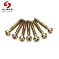 Color Zinc Pan Head Tri Wing Safety Screw For Plastics