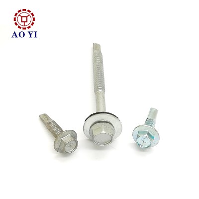 Hex Washer Head Screw Zinc Carbon Steel Self Drilling Screw